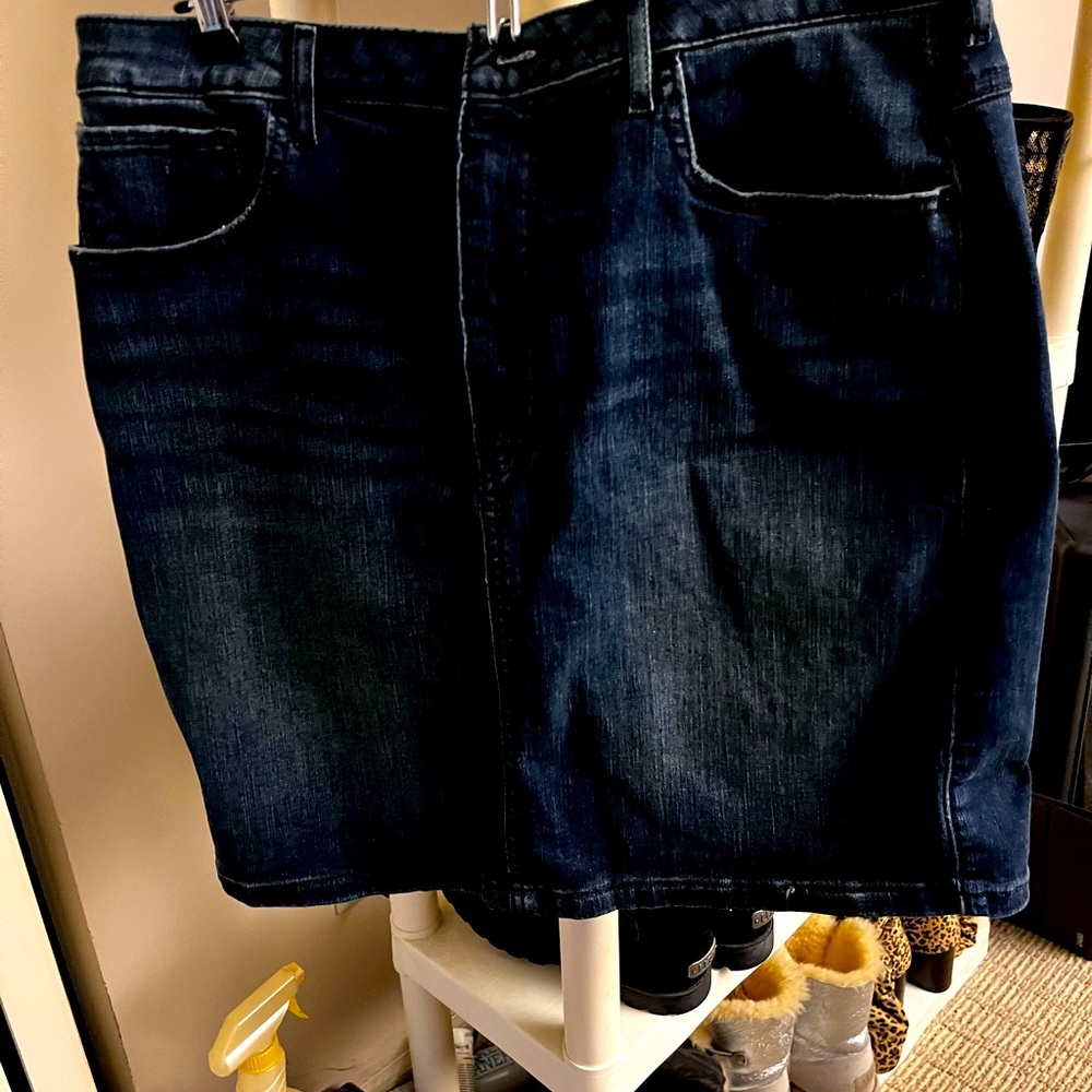 Express Dark Blue Denim Skirt Size 14